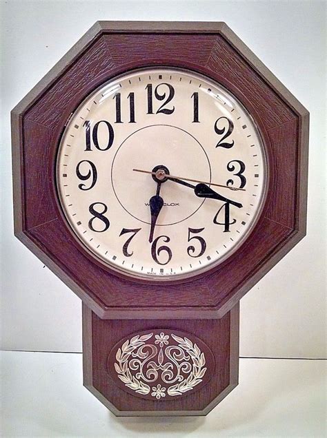 antique electric wall clocks|westclox vintage electric wall clock.